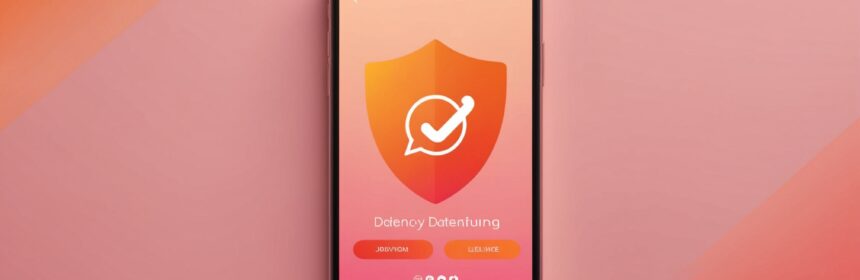 Illustration d'une application de rencontre avec symbole de sécurité